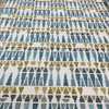 Tango in Teal | Upholstery & Heavy Curtain Fabric | Southwest Geometric in Teal Blue / Gold / Grey | 54 wide | By The Yard