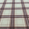 Tartan Plaid Velvet Fabric | Wine Red and Taupe | Heavyweight Upholstery | Microfiber Velvet | 54 wide | By The Yard