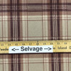 Tartan Plaid Velvet Fabric | Wine Red and Taupe | Heavyweight Upholstery | Microfiber Velvet | 54 wide | By The Yard