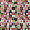 Candyland Geometric Black / Pink / Green | Home Decor Fabric | Cotton | 54" Wide | By the Yard