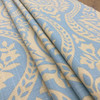 Large Scale Floral Ofee in Blue and Tan | Home Decor Fabric  | Cotton | 54" Wide | By the Yard