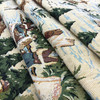 Canoe / Duck / Deer Vintage Tapestry Fabric | Brown / Off White / Green / Blue | Upholstery | 54" Wide | By the Yard