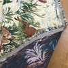 Canoe / Duck / Deer Vintage Tapestry Fabric | Brown / Off White / Green / Blue | Upholstery | 54" Wide | By the Yard
