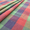 Homespun Check Home Decor Fabric | Navy, Red, and Green Jewel Tones | 100% Cotton | 54 Wide | By The Yard