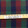 Homespun Check Home Decor Fabric | Navy, Red, and Green Jewel Tones | 100% Cotton | 54 Wide | By The Yard