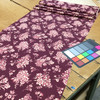 Burgundy Floral | Wide Back Quilting Fabric |  100% Cotton  | 108" Wide | By the Yard