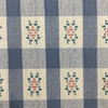 Vintage Decorative Plaid in Blue, Off White, Green, and Pink | Upholstery / Slipcover Fabric  | 54" Wide | By the Yard