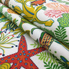 Manele Bay in Reef | Sea Life Print in Green, Yellow, Blue, Red  | OUTDOOR Home Decor Fabric | Upholstery / Cushions | 54" Wide | By the Yard