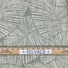 Deco Leaf Fronds in Sage Green and Natural  | Home Decor  / Drapery Fabric | Linen Blend | 54" Wide | By the Yard