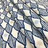 Arushi in Indigo | Diamond Design | Blue / White | Home Decor Fabric | Polyester Blend | 54" Wide | By the Yard