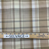 Vintage Plaid in Beige, Tan, and White  | Drapery / Slipcover Fabric | 54" Wide | By the Yard
