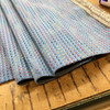 Blue with Multicolored Dashes  | Low-pile Chenille Microfiber Fabric  | Rubber-backed Heavy Duty Upholstery | 54" Wide | By the Yard