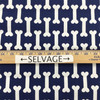 Dog Bones | Blue / White | Home Decor  / Drapery Fabric | Premier Prints | 100% Cotton | 54" Wide | By the Yard