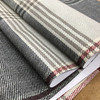 Plaid in Grey, Off White and Red |  Woven Textured | Finished Blackout Curtain Lining | Drapery Fabric | 54" Wide | By the Yard