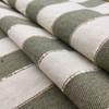 Horizontal Stripes in Off White, Olive, and Beige | Upholstery / Slipcover Fabric | 54" Wide | By the Yard