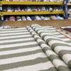 Horizontal Stripes in Off White, Olive, and Beige | Upholstery / Slipcover Fabric | 54" Wide | By the Yard