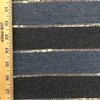 Two Toned Denim Blue Stripes  | Upholstery / Slipcover Fabric | 54" Wide | By the Yard