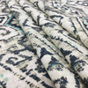 Explorer in Atlantic | Abstract in Indigo / Turquoise / Cream  | Richloom Home Decor  / Drapery Fabric | Linen Blend | 54" Wide | By the Yard