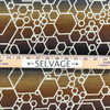 Geometric Honeycomb in Off White with Ombre in Brown, Grey, and Black | Upholstery Fabric | 54" Wide | By the Yard