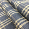 Vintage Plaid in Cornflower Blue and Ivory  | Upholstery / Slipcover Fabric | 54" Wide | By the Yard