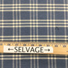 Vintage Plaid in Cornflower Blue and Ivory  | Upholstery / Slipcover Fabric | 54" Wide | By the Yard