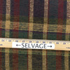 Vintage Plaid Chenille in Green, Red, Tan, Orange, and Purple | Upholstery / Slipcover Fabric | 54" Wide | By the Yard