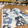 Dorinda in Indigo | Painterly Floral in Blue / Grey / White |  Home Decor  / Drapery Fabric | 100% Cotton | 54" Wide | By the Yard