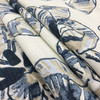 Lucinda in Mineral | Contemporary Floral in Indigo Blue / Taupe / White  | Richloom Home Decor  / Drapery Fabric | 100% Cotton | 54" Wide | By the Yard