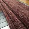 Burgundy with Blue, Green, Taupe Dashes | Low-pile Chenille Microfiber Fabric  | Rubber-backed Heavy Duty Upholstery | 54" Wide | By the Yard
