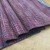 Burgundy with Blue, Green, Taupe Dashes | Low-pile Chenille Microfiber Fabric  | Rubber-backed Heavy Duty Upholstery | 54" Wide | By the Yard