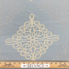 Large Scale Scroll Medallion Jacquard Fabric | Blue / Off White | Heavyweight Upholstery | 54" Wide | By the Yard