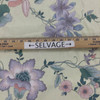 Vintage Floral in Butter Yellow / Green / Purple  | Home Decor Fabric | Cotton | 54" Wide | By the Yard