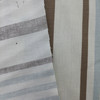 Nautical Stripe in Brown / Light Blue and Off White  | Home Decor Fabric | Linen Blend | 54" Wide | By the Yard