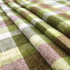 Retro Plaid Chenille in Green / Beige / Brown | Upholstery Fabric | 54" Wide | By the Yard