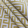 Greek Key Maze Cut Velvet Fabric in Mustard Yellow | Heavyweight Upholstery | 54" Wide | By the Yard | Kendall in Dijon