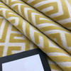 Greek Key Maze Cut Velvet Fabric in Mustard Yellow | Heavyweight Upholstery | 54" Wide | By the Yard | Kendall in Dijon