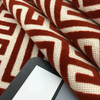 Greek Key Maze Cut Velvet Fabric in Red | Heavyweight Upholstery | 54" Wide | By the Yard