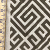 Greek Key Maze Cut Velvet Fabric in Truffle Brown | Heavyweight Upholstery | 54" Wide | By the Yard | Kendall in Truffle