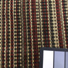 Striped Chenille Fabric in Red / Brown / Black / Off White | Upholstery | Heavyweight | 54" Wide | By the Yard