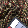 Striped Chenille Fabric in Red / Brown / Black / Off White | Upholstery | Heavyweight | 54" Wide | By the Yard