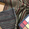 Striped Chenille Fabric in Red / Brown / Black / Off White | Upholstery | Heavyweight | 54" Wide | By the Yard