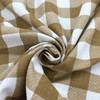 Checked Fabric in Tan and White | Home Decor / Drapery | 68" Wide | By the Yard