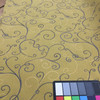 Scroll Swirl Jacquard Fabric | Gold / Grey | Heavy Upholstery | 54" Wide | By the Yard