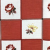 Large Scale Floral Check in Red / White / Yellow | Home Decor Fabric | Cotton | 54 Wide | By the Yard