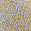 Scrollwork Design in Yellow and Taupe | Home Decor / Drapery Fabric | Polyester | 54 Wide | By the Yard