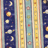 Space Stripes in Blue / Yellow / Red | Home Decor Fabric | Children | Cotton  | 54 Wide | By the Yard