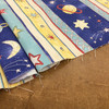 Space Stripes in Blue / Yellow / Red | Home Decor Fabric | Children | Cotton  | 54 Wide | By the Yard
