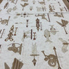 Weathervane by Suburban Fabrics | Cream / Brown | Home Decor Fabric | Cotton | 54 Wide | By the Yard
