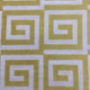 Greek Key Cut Velvet Fabric in Mustard Yellow | Heavyweight Upholstery | 54" Wide | By the Yard | Amaze in Dijon