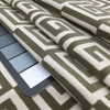 Greek Key Cut Velvet Fabric in Taupe | Heavyweight Upholstery | 54" Wide | By the Yard | Amaze in Earth